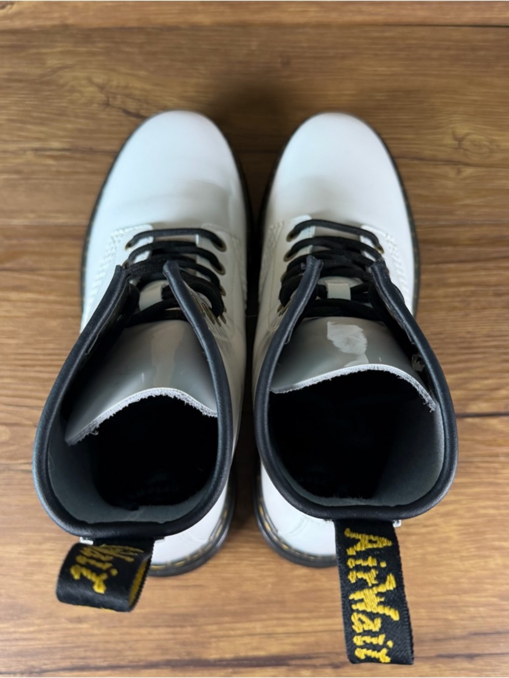Dr. Martens White Zavala Combat Boots Lace Up Size 7 Women’s Shoes - Picture 9 of 10